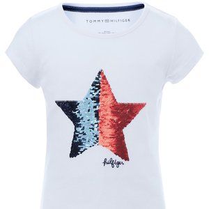 Tommy Hilfiger Big Girls Flip Sequin T-Shirt